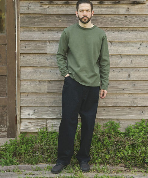 MR.OLIVE / HEAVY-DUTY COTTON / FLAT SEAMER CREW NECK SHIRT / ミスターオリーブ ヘビーデューティーコットン フラットシーマー クルーネックシャツ